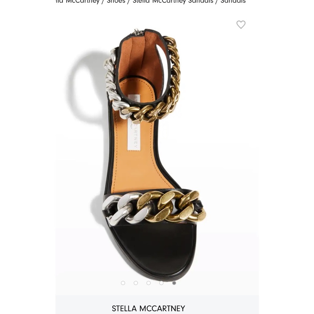 Stella McCartney Falabella metallic chain sandals